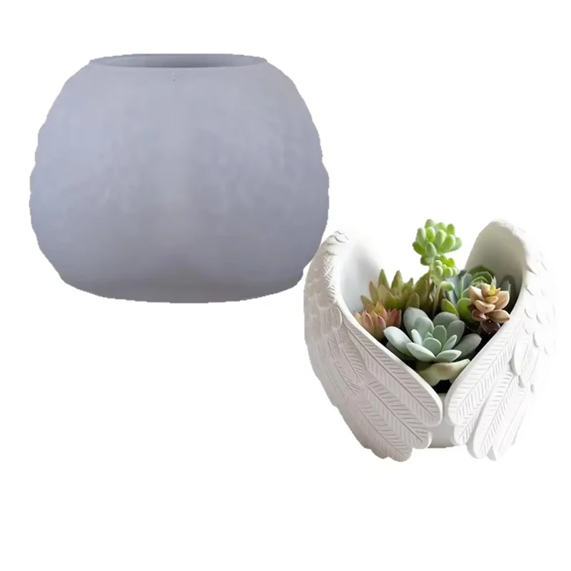 

PORK-форма ручной работы, силиконовая форма, чашка, ароматическая свеча, ваза, сделай сам, эпоксидная смола, ангельские крылышки, гипс