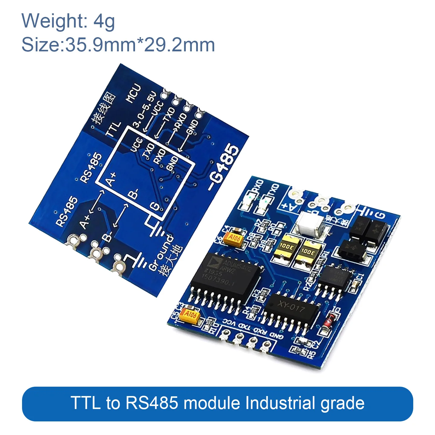 TTL a RS485 RS485 a TTL USB a 485 Hardware MCU de grado Industrial Módulo de placa PCB de Control de flujo automático