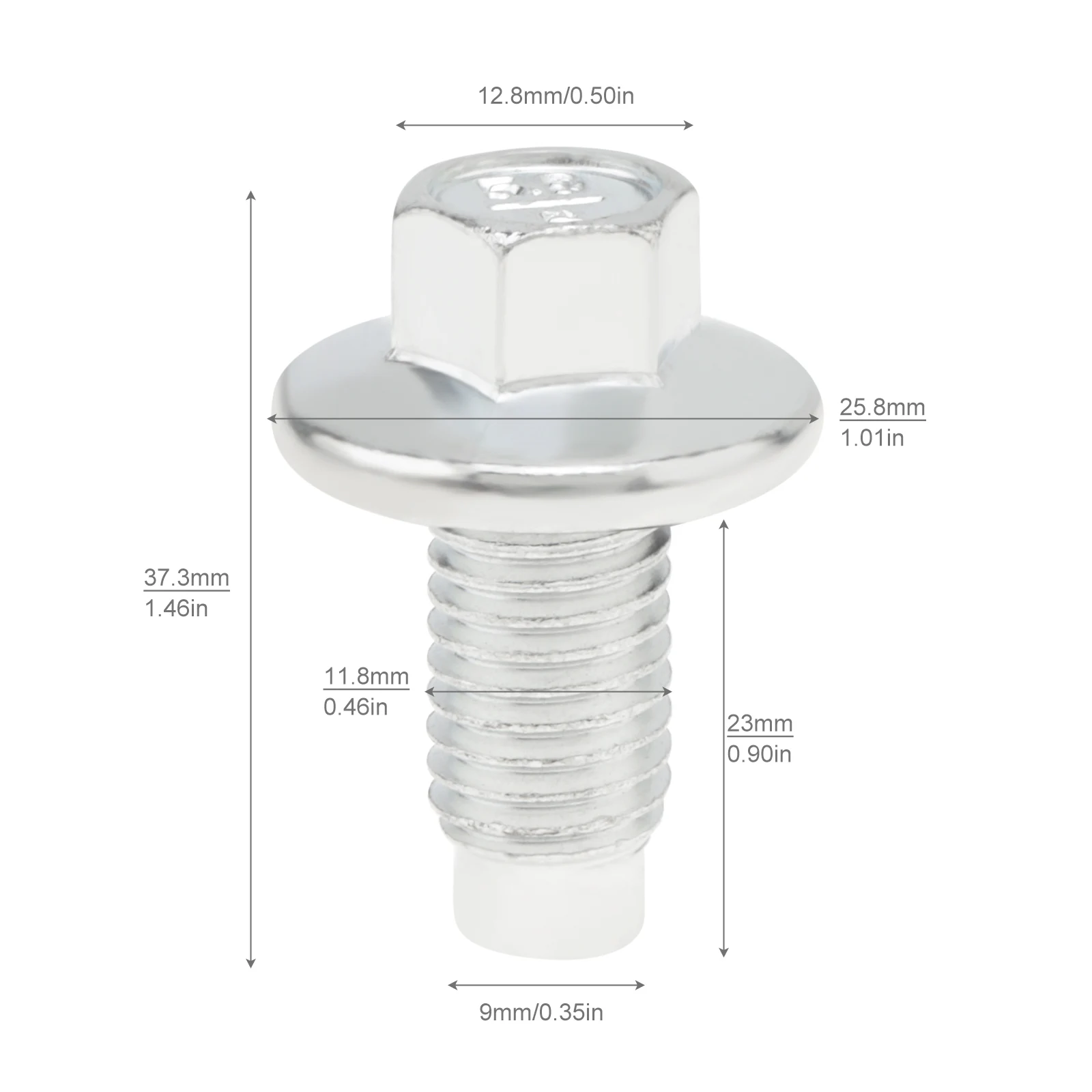 2 stuks 11519933   9L8Z-6730-A M12x1.75mm magnetische olieaftapplug geschikt voor Buick / Chevrolet, bruikbare autoschroef