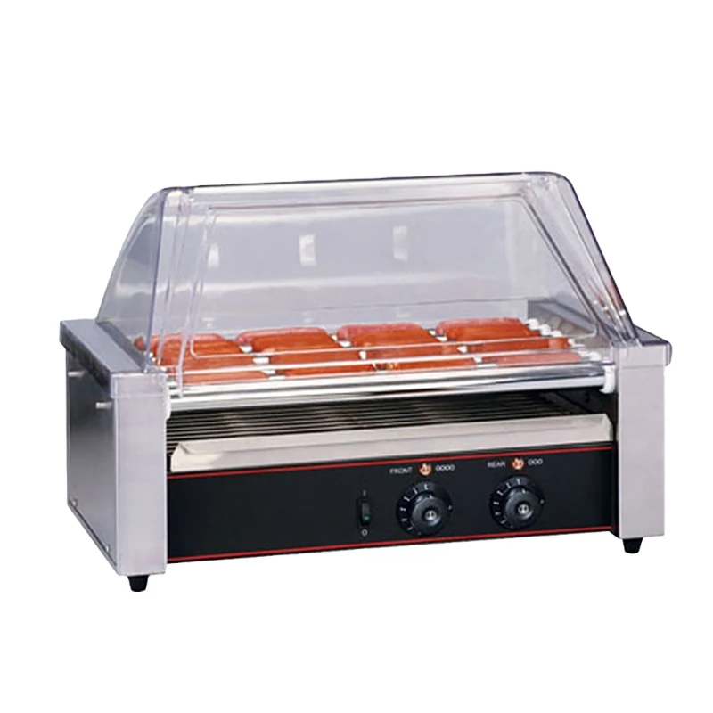 catering equipment hot dog 9 rollers sausage baking tools stainless steel hot dog grill snack machine for fast food