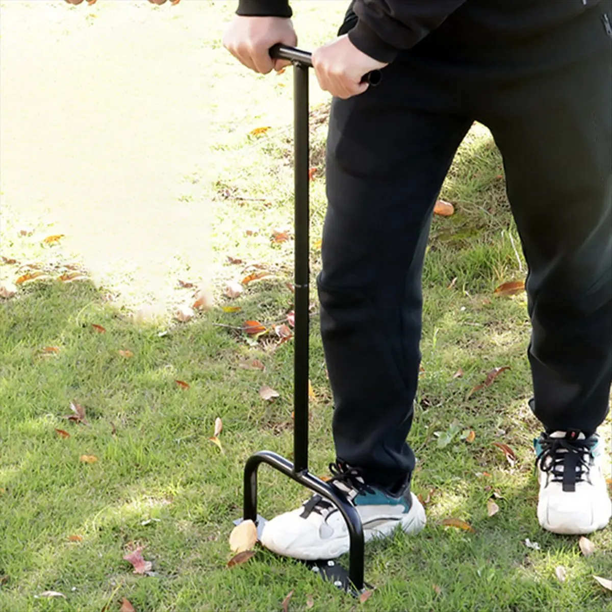 Y17A Lawn Aerator Spike Metal Manual Dethatching Soil Aerating LawnPre-Grass Aerator Garden Tools