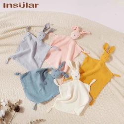 Muslin Baby Comfort Towel Cotton Comforter Blanket Soft Newborn Sleeping Dolls Kids Fashion Sleep Toy Soothe Appease Towel Bibs