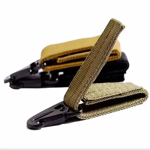 Carabiner 고강도 나일론 키 후크 MOLLE 웨빙 버클 교수형 시스템 벨트 버클 교수형 캠핑 하이킹 액세서리