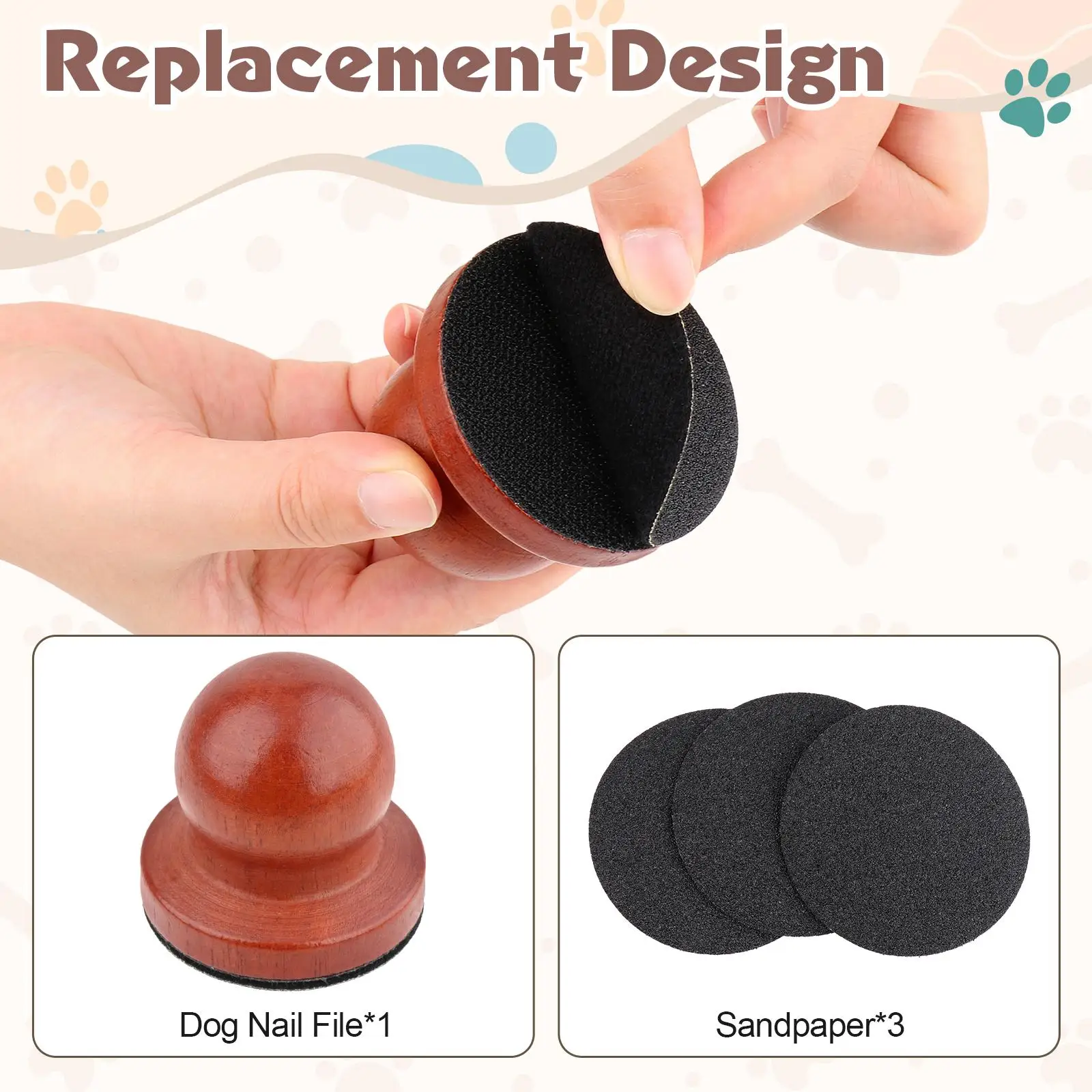 Dog Nail File Manual Wooden Pet Grooming Dogs Scratching Board Grinding Claw Pet Claw Care for Puppy Nail Care Outdoor Indoor