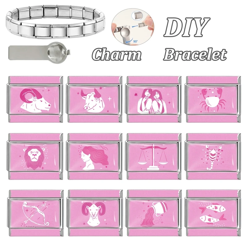 جديد جميل الحيوانات الأليفة القطط والكلاب وصلات سحرية إيطالية تناسب 9 مللي متر سوار الفولاذ المقاوم للصدأ النساء الرجال DIY بها بنفسك صنع المجوهرات #4