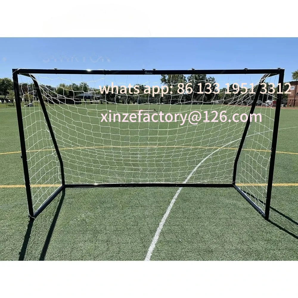 

Customizable 10 X 6 Ft. Youth Size Steel Soccer Goal w/Weatherproof 4mm HDPE Net. 50MM Diameter Powder Coated