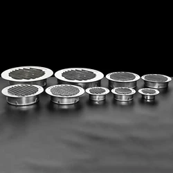 75-200MM 201 Stainless Steel Wall Air Vent Grille Exterior Round Ducting Ventilation Grilles Duct Hood Durable Vent Cap