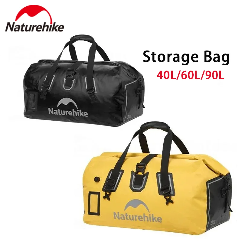 Naturehike 40L/60L/90L River Trekking Bag Outdoor 500D PVC Net Clamping Cloth Waterproof Sport Storage Bag Beach Bag Travel Bags