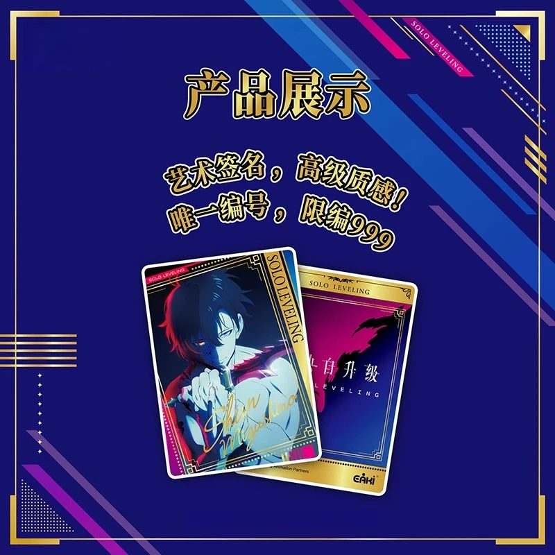 Solo Leveling Collectible Card Cartoon Sung Jin-Woo Polaroid Card Full Box Anime Merchandise Holiday Gift Trendy Toy