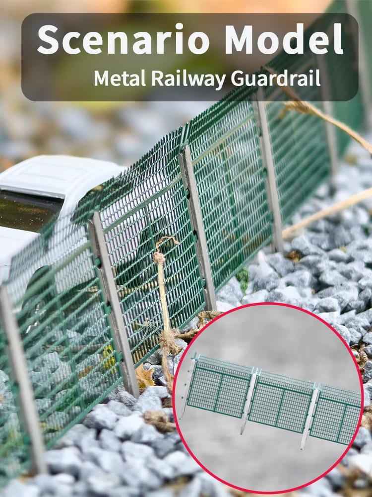 2 Stück 17,5 cm N-Maßstab 1:150 Miniatur-Schutzzaunmodell für Eisenbahnzug-Layout/Sandtisch-Landschaft/DIY-Modellbau/Diorama