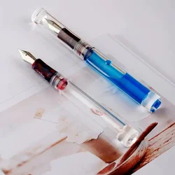 MAJOHN Final Craftsman C1 Transparent Pen Large Capacity Pen Holder Ink Storage Student Writing Practice Ink Pen Big Sharp Point