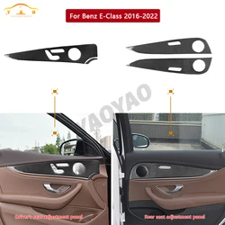 Carbon Fiber Car Door Decoration Panel Cover Trims Sticker For Mercedes Benz E Class W213 2016-2022 Car Accessories