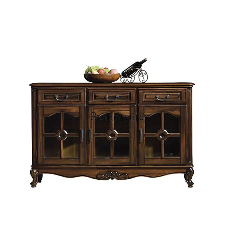 

Solid Wood Furniture Black Walnut Dining Glass Door So Easy So Beauty Living Room Locker