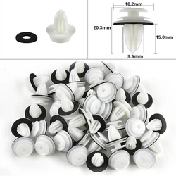 50Pcs Universal Auto Fastener Clips Retaining Door Panel Clips Bumper Clips Interior Fender Screw Rivet Fastener Fastener Clips