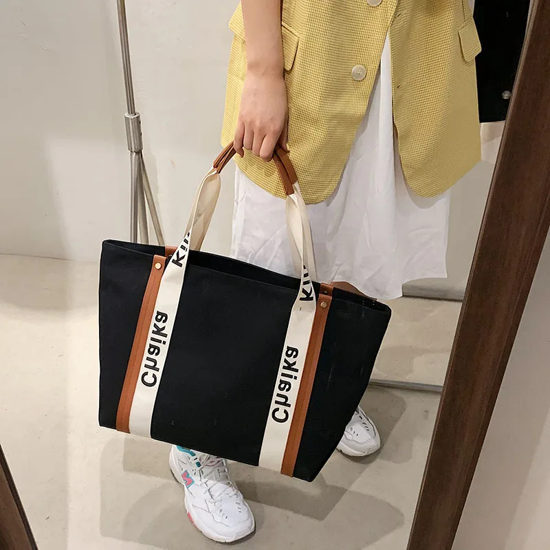 Canvas Bag Women\'s 2023 New Casual Fashion Large Capacity Handheld Tote Bag Ins Student Shoulder Bag Designer Bag