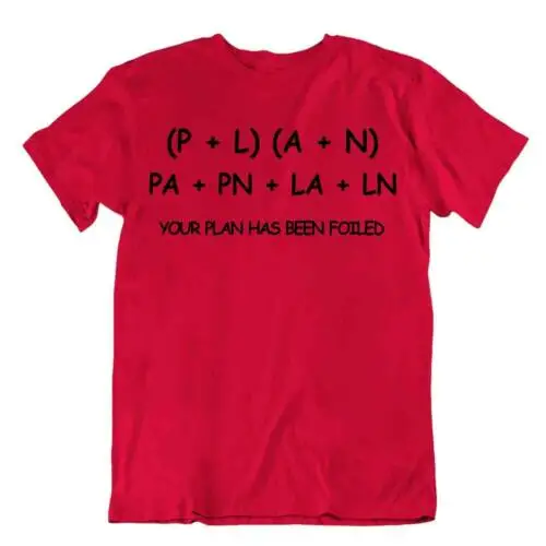 Your Plan Has Been Foiled T-Shirt Mathematics Pun Tee Algebra Fun T Shirt