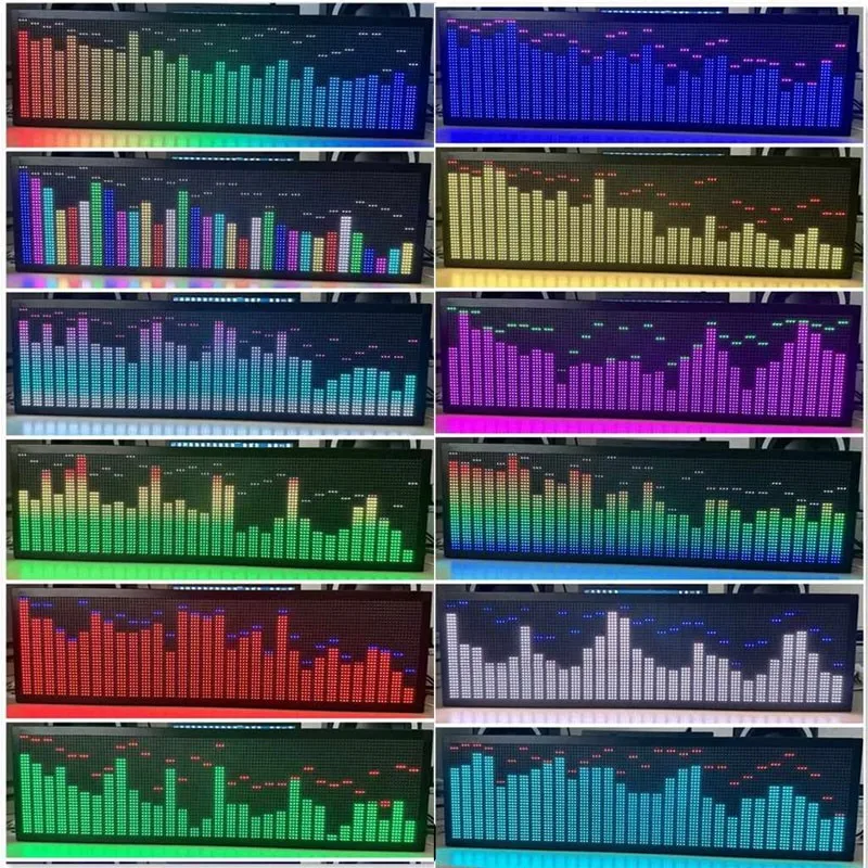 HiFiAMP AS1000 Profissional Full Color Music Spectrum Display Luz de Ritmo Dedicado para Gabinete 2P3 3U