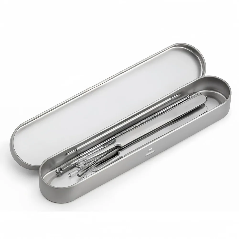 مجموعة إبر حب الشباب ملاقط من الفولاذ المقاوم للصدأ إبرة إزالة حب الشباب للتنظيف العميق أدوات التجميل لإزالة عيوب الرؤوس السوداء والمسام