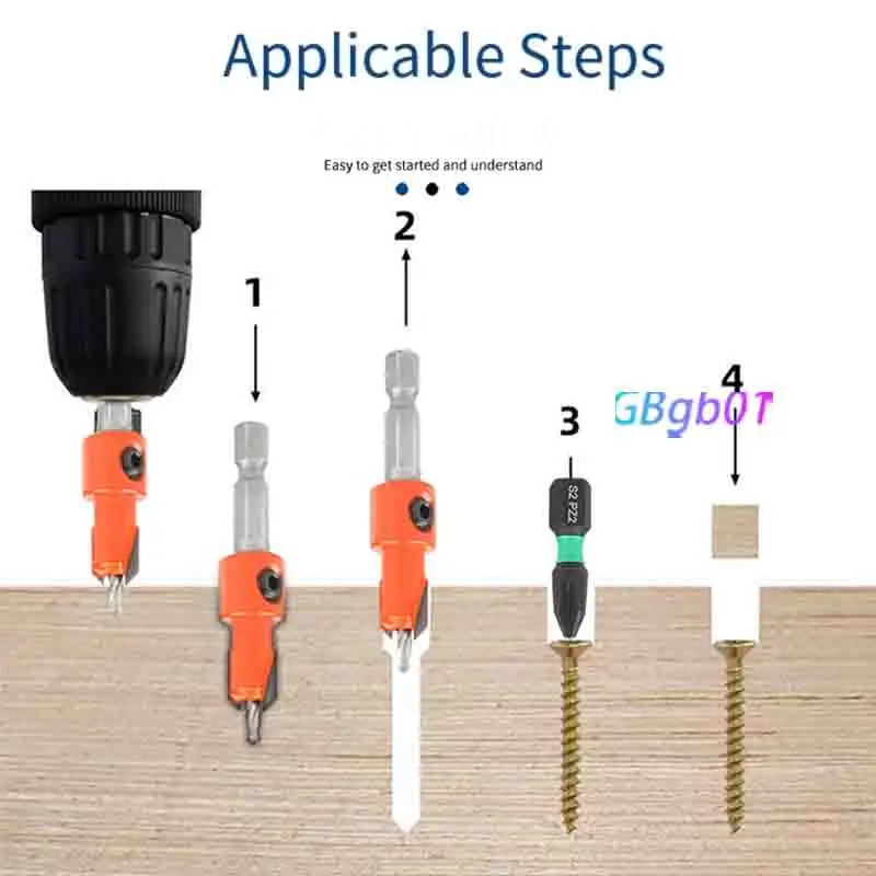 

HSS Hex Shank Wood Drill Bits Set, 3-Point & Twist Bits, Red Plastic Case for Woodworking Drilling
