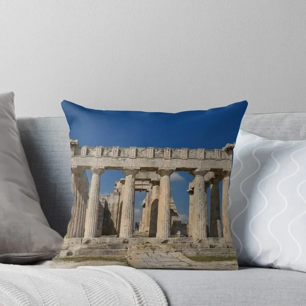 

Temple of Aphaia, Aegina Throw Pillow luxury home accessories Rectangular Cushion Cover Cushions Cover pillow