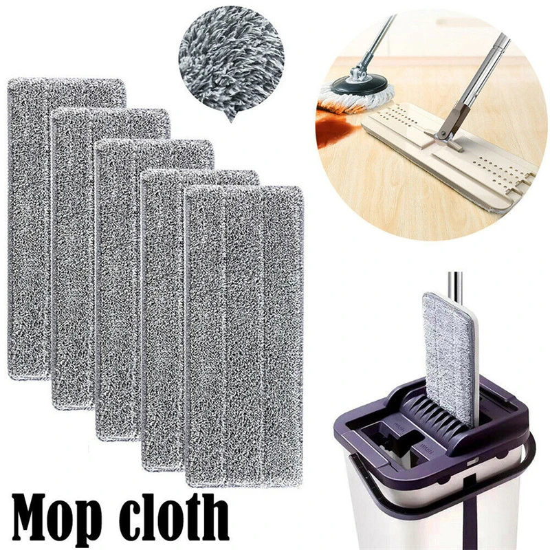 1/3/5pcs Microfiber Mop Pads Flat Replacement Heads for Wet/Dry Mop Washable Reusable Refills Floor Cleaning and Scrubbing Cloth