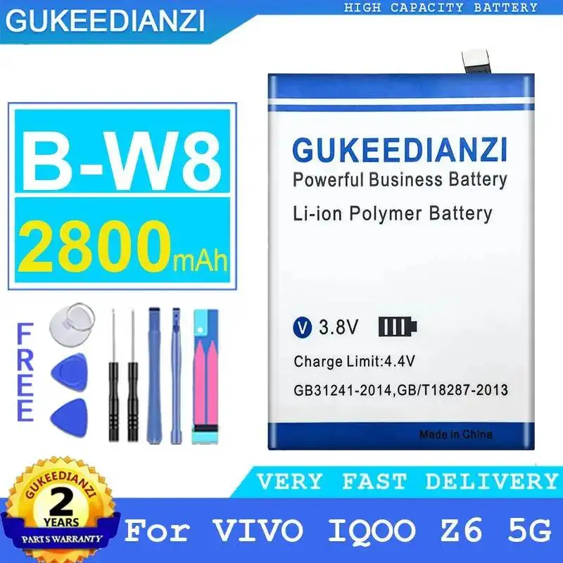 

Mobile Phone Battery B-W8 For Vivo Iqoo Z6 5G 2800Mah Reliable Power Supply