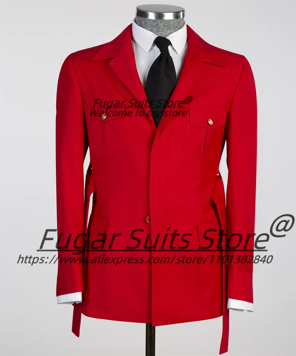

Red Handosme Classic Men Suits Customized Slim Fit Groom Wedding Tuxedos 2 Pieces Sets Male Party Blazers Elegant Costume Homme