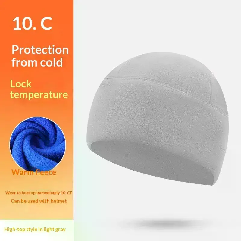 Warm Thermal Fleece Winter Beanie Lightweight Insulated Unisex Hat for Skiing Hiking Camping Outdoors