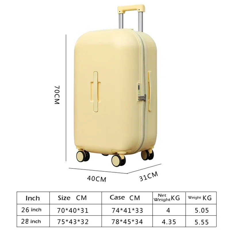 Large Capacity Thickened Luggage Women\'s 26 28 Inch Universal Wheel Trolley Case Sports Version Overseas Checked Travel Suitcase