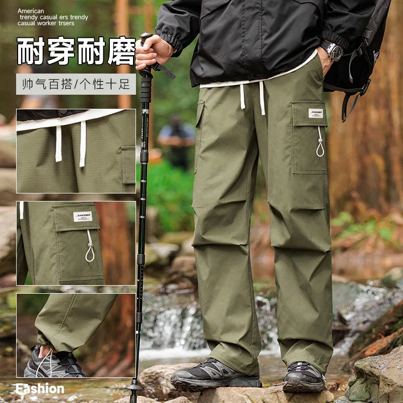 Men Waterproof Workpants Men casual pants Outdoor Hiking Pants Quick Drying Breathable Suitable for Fishing Hiking and Camping