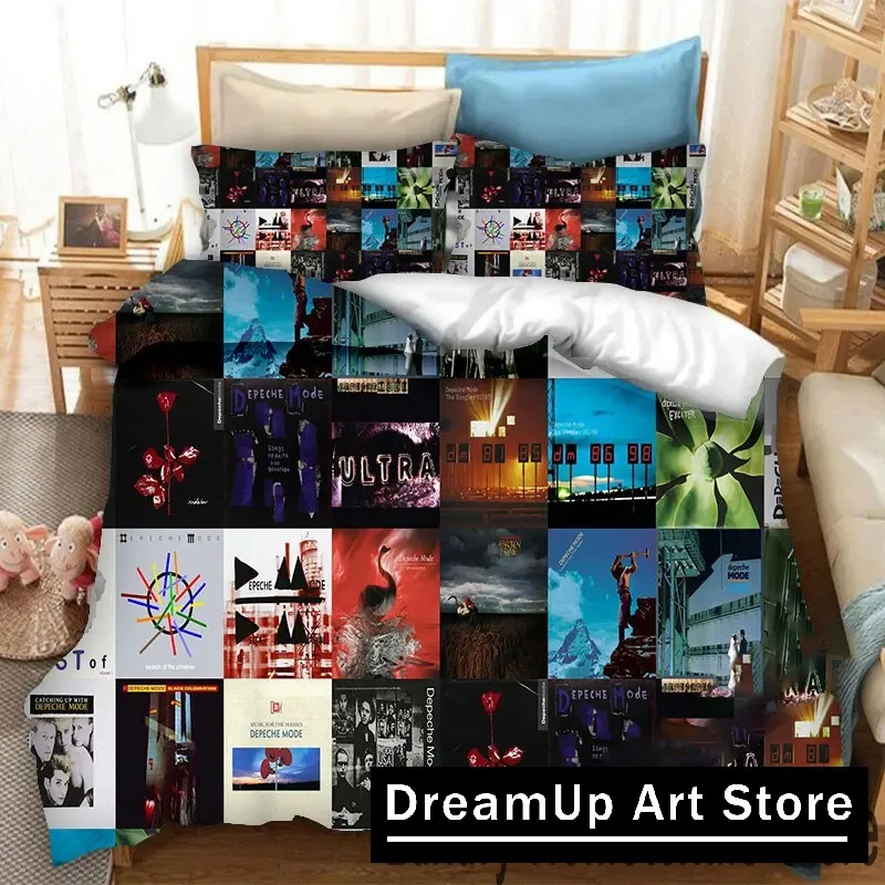 3D Print Depeche Mode Bedding Set Double Twin King Duvet Cover Comforter Pillowcase Boys Girls Adults Bedroom