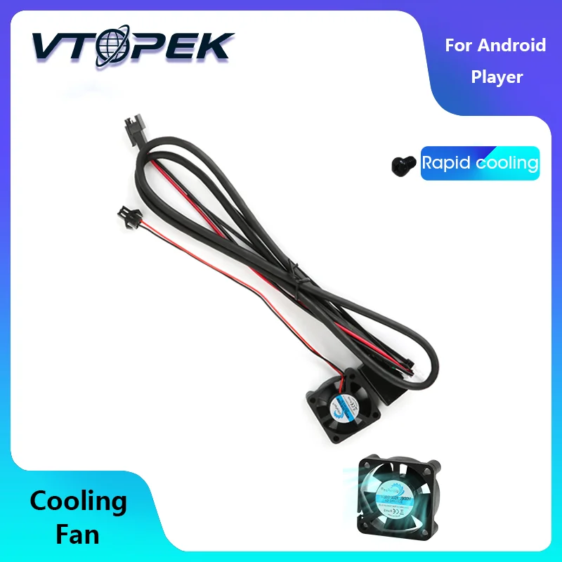 Vtopek 5V Car Radio Cooling Fan For Android Multimedia Player Head Unit Motherboard CPU Cooling With Iron Bracket Android Radio