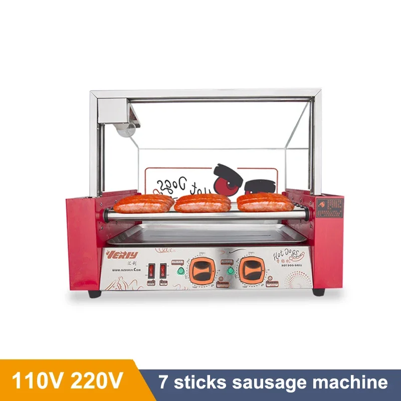 machine à hot-dog, entièrement automatique, électrique, 110V, 220V, 7 bâtons