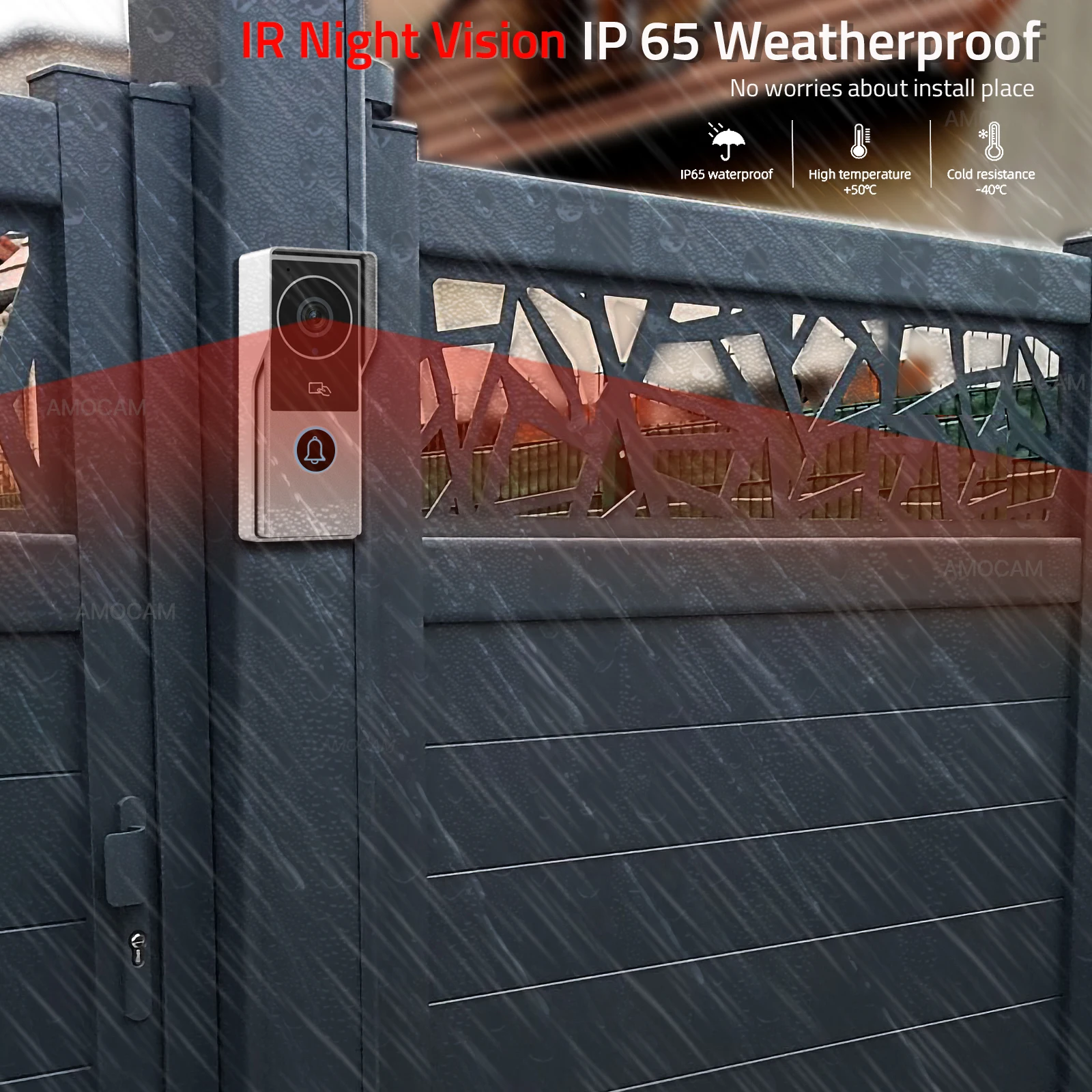 7 بوصة 1080P تعمل باللمس فيديو إنترفون الذكية واي فاي جرس باب يتضمن شاشة عرض فيديو نظام باب الهاتف كاميرا تويا بطاقة فتح للمنزل شقة