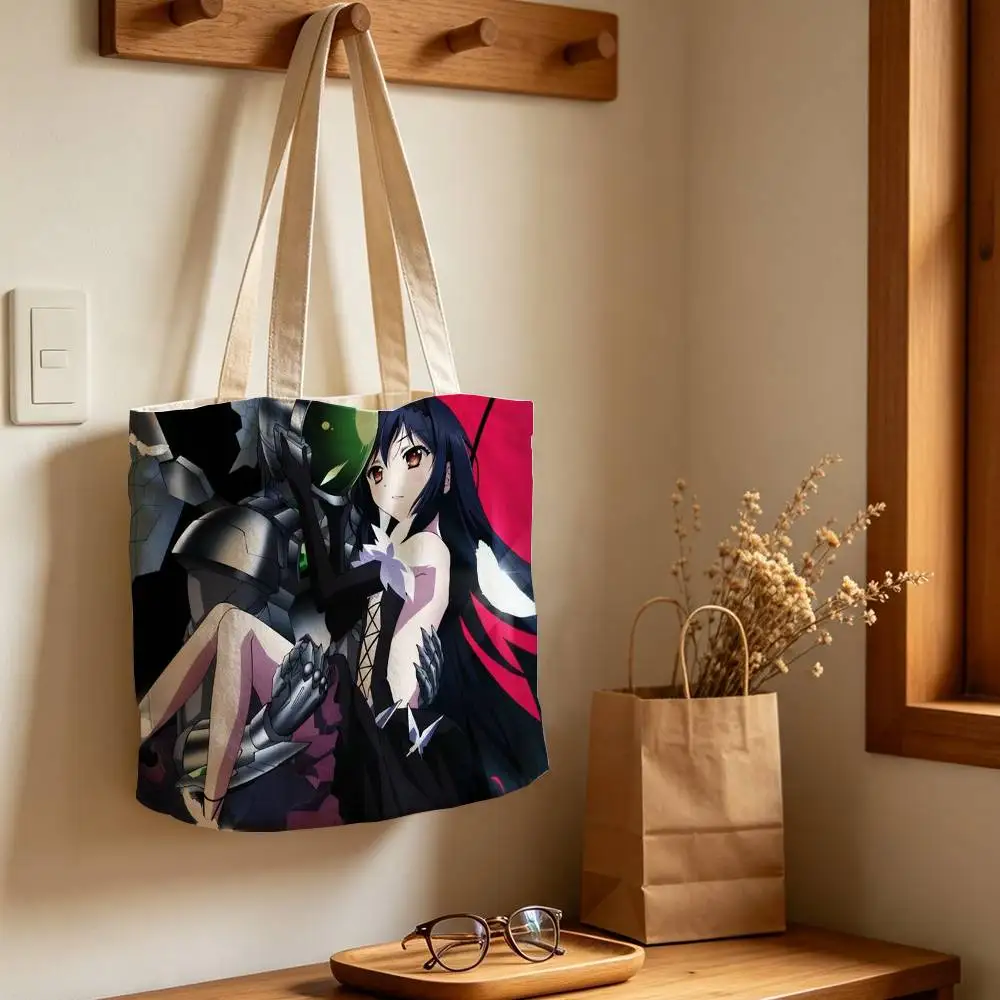 Accel World  Printed Canvas Tote Bag with Zipper for Work School and Travel
