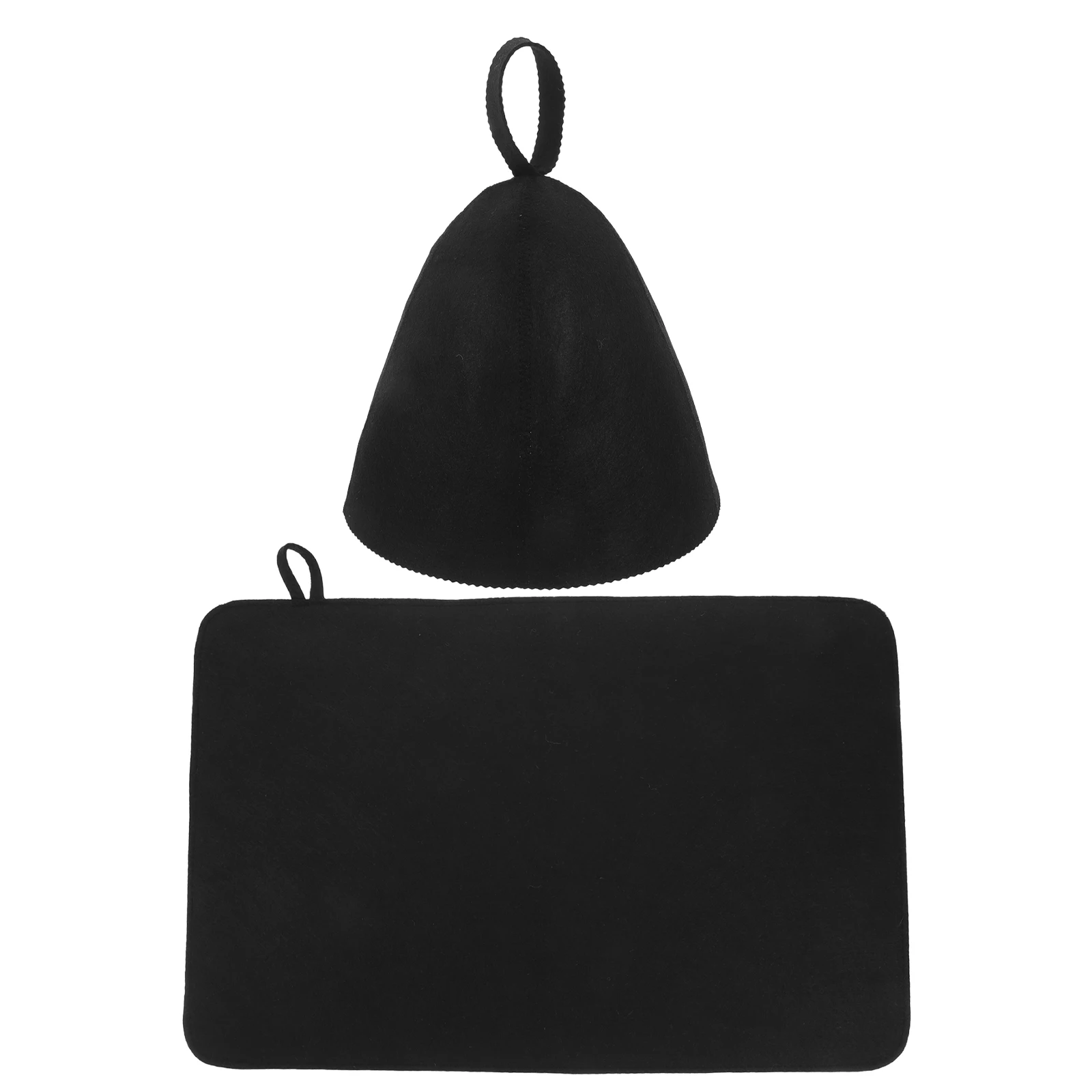 

Felt Sauna Banya Cap Thickened Seat Cushion Black Seat Cushion Color Spa Accessories Steam Sauna Use Durable Material
