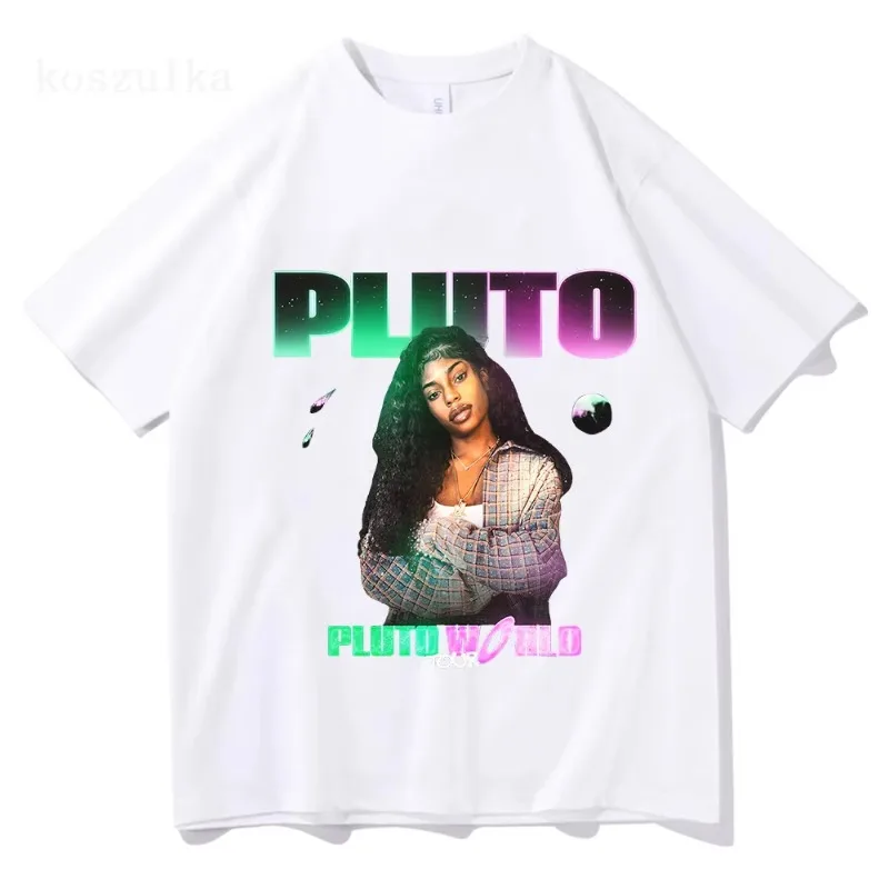 بلوتو جولة حول العالم 2025 تي شيرت فضفاض عادية المغني الجرافيك بلايز القطن موضة النساء الرجال تي شيرت الشارع الشهير ملابس منقوشة