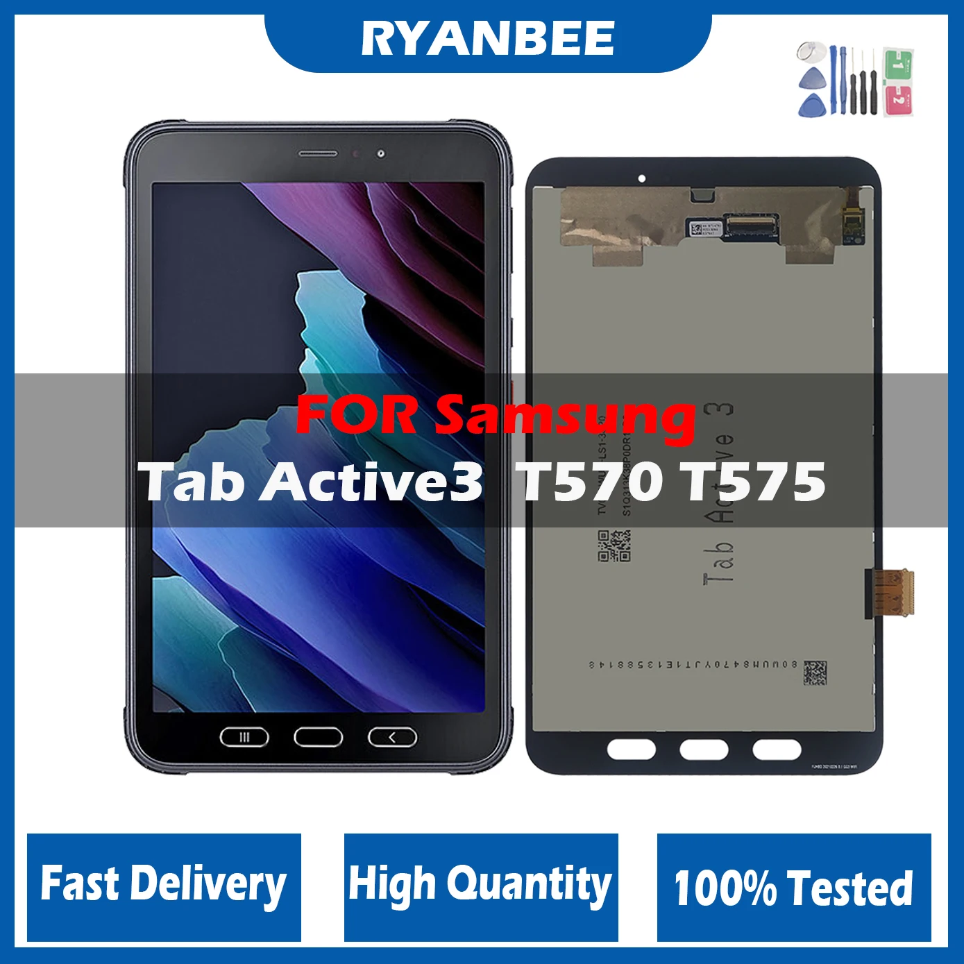 Super Quality NEW LCD For Samsung Galaxy Tab Active 3 3rd Gen 3rd Gen T570 T575 SM-T570 LCD Display+Touch Screen For T570 LCD