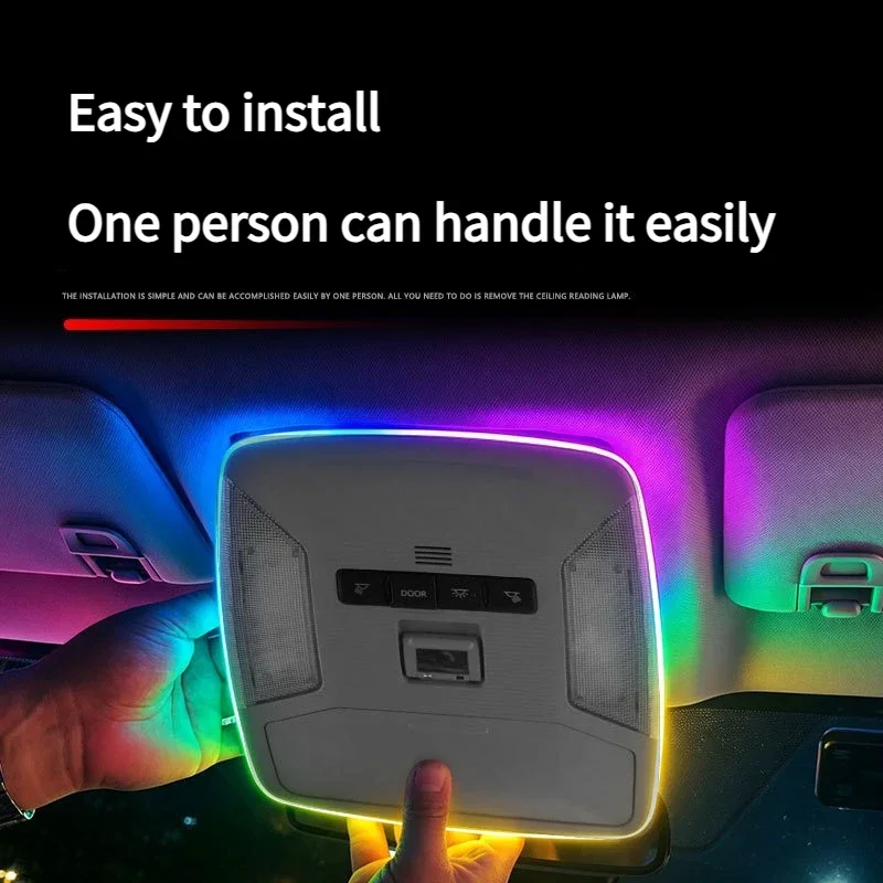 Car Roof Surround Chromatic Ambient Light App Control Interior Atmosphere Decorative Lamp Accessories For Toyota RAV4 2020-2025 detail image 4