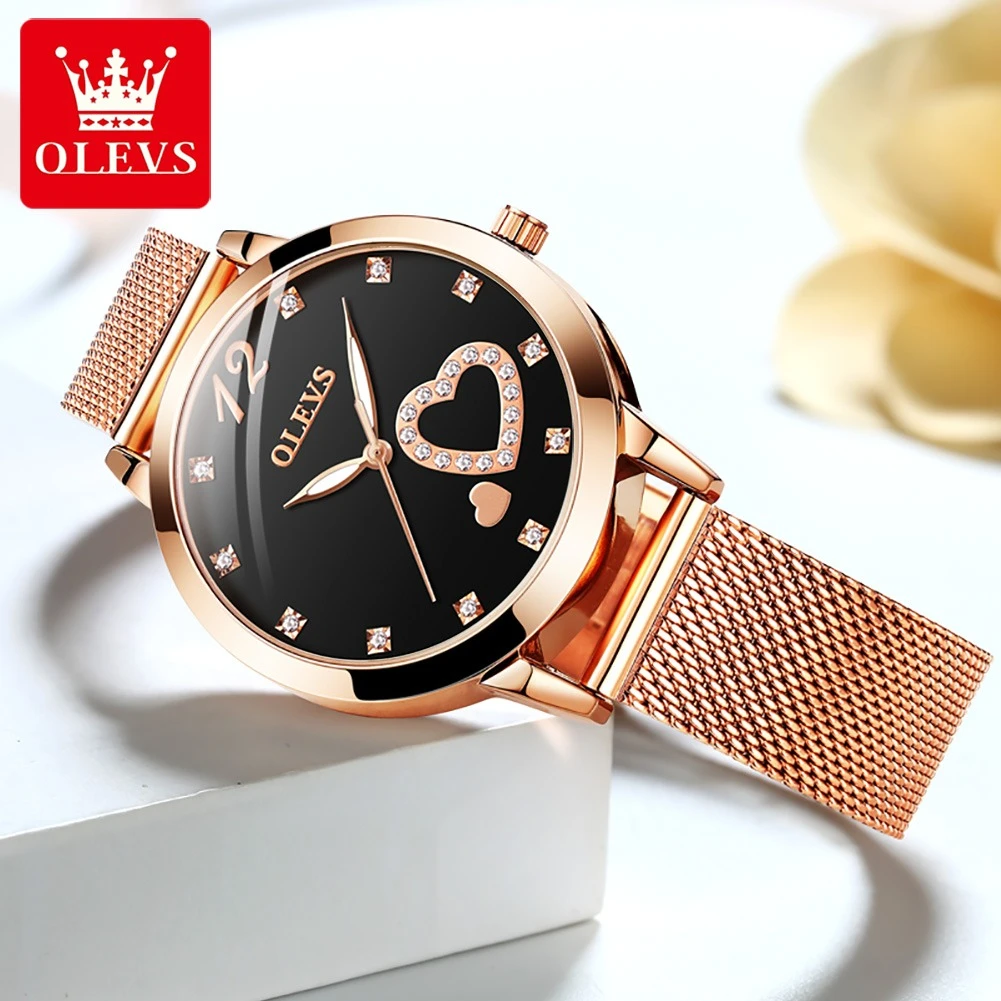 Imagem -04 - Olevs-quartz Ver With Round Dial Stainless Steel Verband Fashion Gift 5189