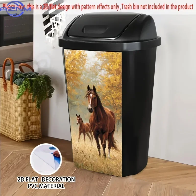 2D 1PCof /Flat Self-Adhesive Stickers Featuring a Mare And Her Foal, Measuring  by  Inches, Depicting a Mother Horse And