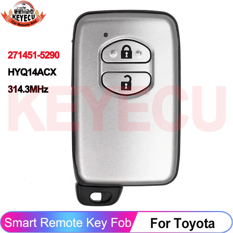 

KEYECU Keyless 271451-5290 Дистанционный ключ HYQ14ACX для Toyota Prado Land Cruiser 2010 2011 2012 2013 2014 2015 2016 2017 314,3 МГц
