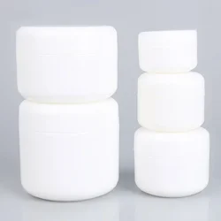 50pcs White Cosmetic Jars Plastic Storage Container Refillable Bottles Makeup Jar 10g 20g 30g 50g 100g баночки для косметики