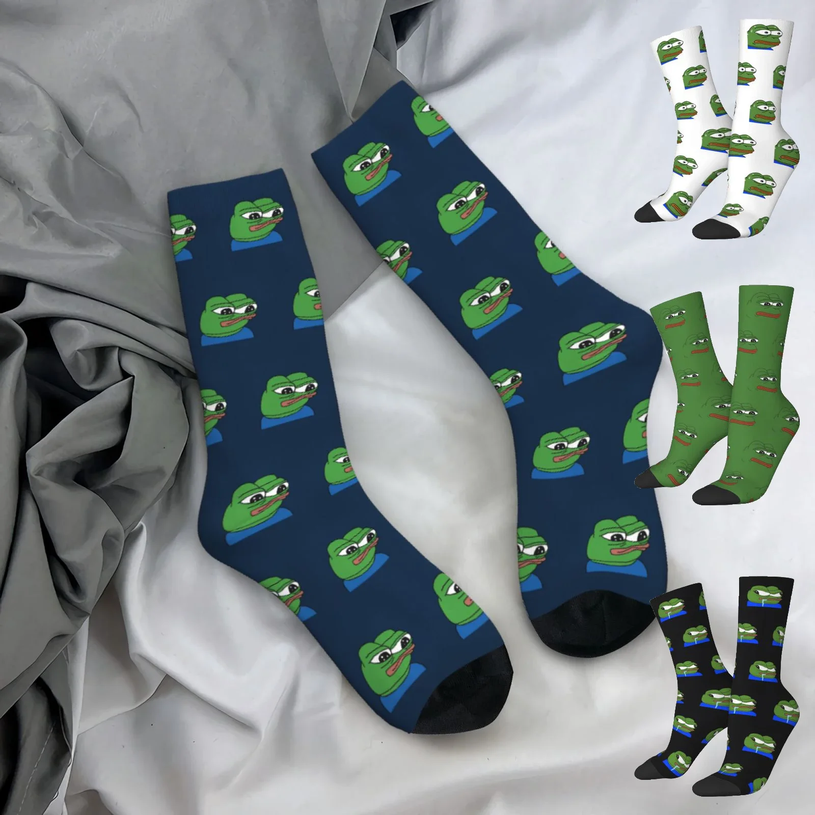 Modne skarpety męskie Casual Pepe The Frog skarpety poliestrowe Apu Apustaja sportowe damskie skarpetki wiosna lato jesień zima