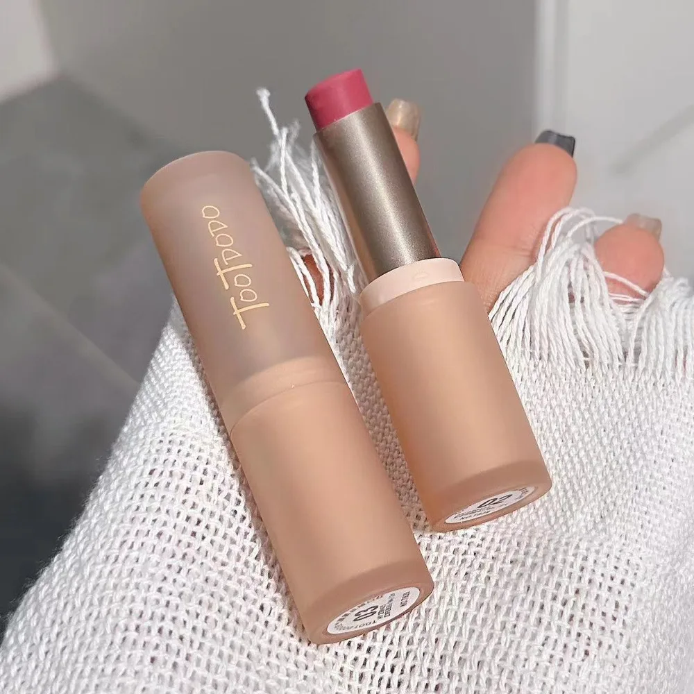 Rouge à Lèvres Hydratant en Velours Waterproof, Produit Cosmétique Antiadhésif, Couleur Nude, Abricot, Brcorporelle Jules, 256