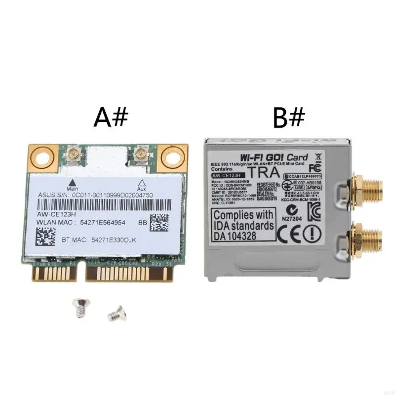 N84B 2.4G/ BT4.0 MINI PCI-E ДВОЙНАЯ БЕЗОПАСНАЯ СЕТИВНАЯ КАРТА AW-CE123H BCM94352HMB