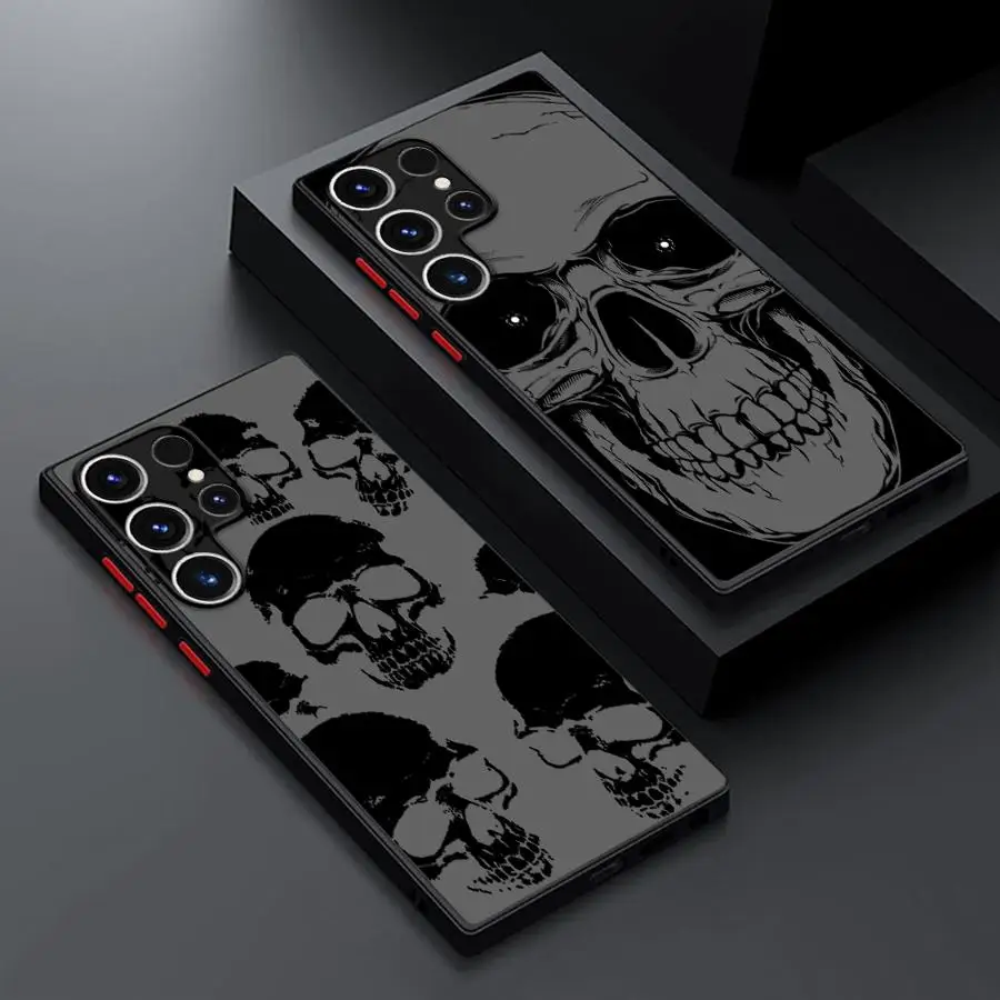 Skelett-Totenkopf Handyhülle Rückseite Schutzhülle für Samsung Galaxy S20 FE S24 Plus S25 Ultra S26 S23 FE Note 20 Ultra 10+ S21 S22