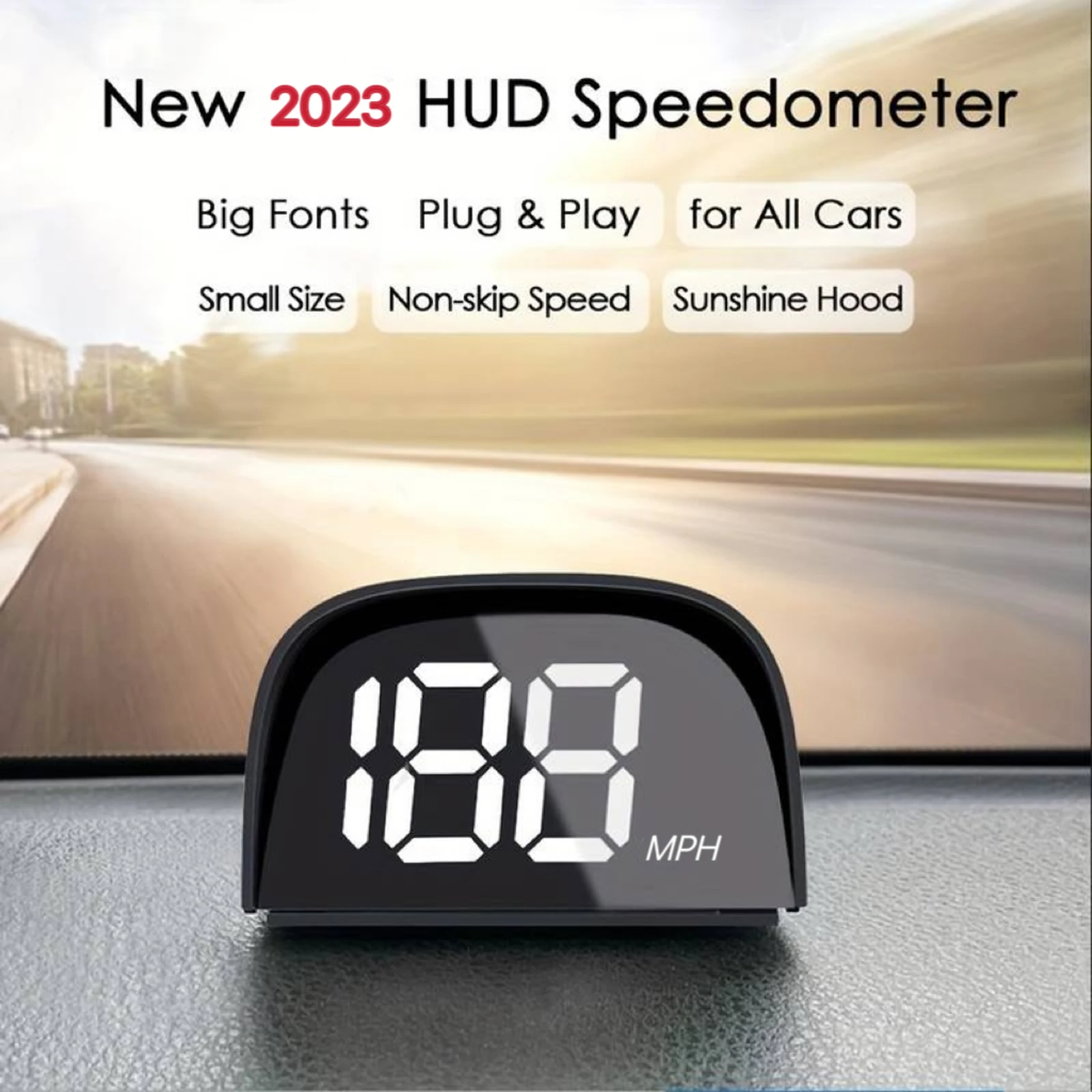 Universal Car Head Up Display GPS Hud Digital Speedometer Speed Meter KMH MPH for All Car Truck Big Font Plug Play Auto Part