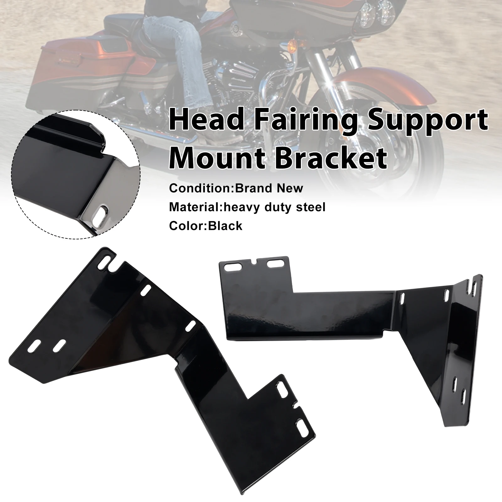 

Steel Head Fairing Support Mount Bracket for Road Glide 1998-2013