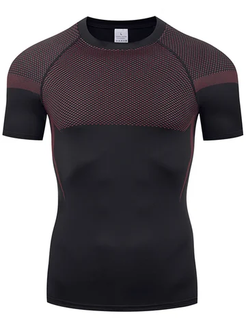 남성용 컴프레션 셔츠 반팔 티셔츠 헬스 운동 피트니스 러닝 탑스 언더셔츠 베이스레이어 스포츠웨어 헬스 남성